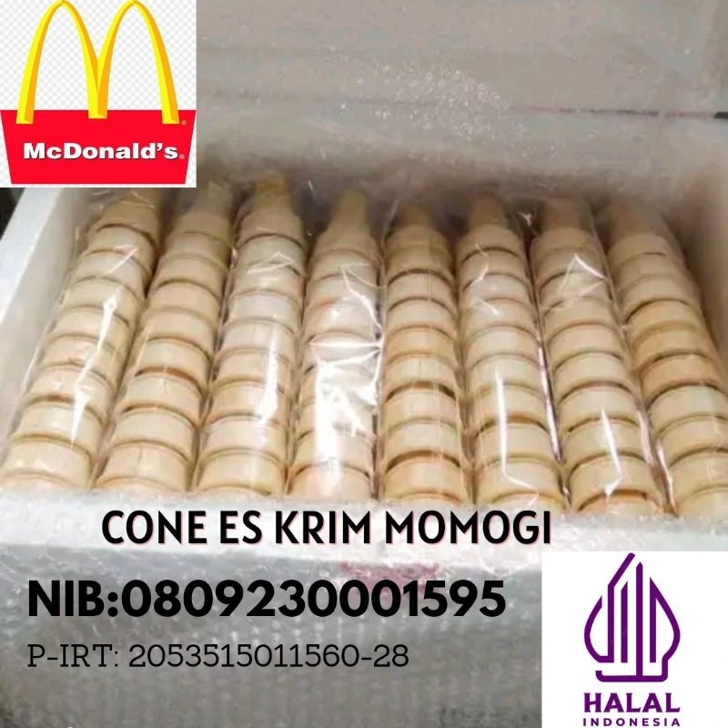 

cone McD 5.5cm isi 500pcs 50 pack. free kardus tebal. P-IRT: 2053515011560-28