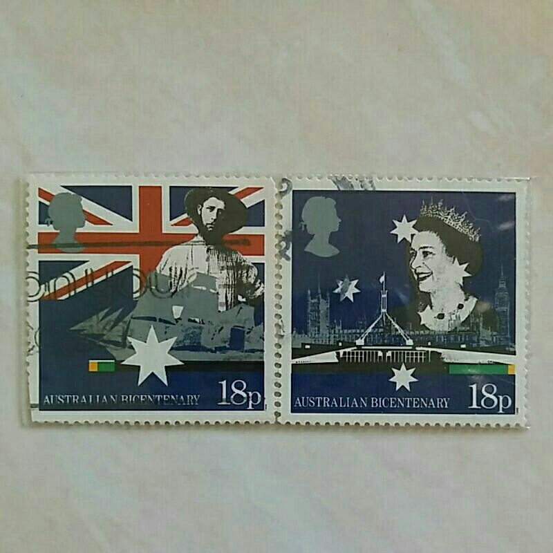 

(AB) Perangko Inggris Britania Raya 1988 Bicentenary of Australian Settlement - UK Joint Issue (13) Set Lengkap 2pcs Used