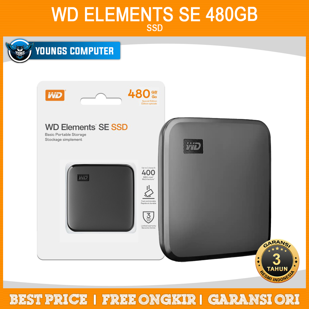 SSD WD ELEMENTS SE 480GB Portable / External / Eksternal SSD