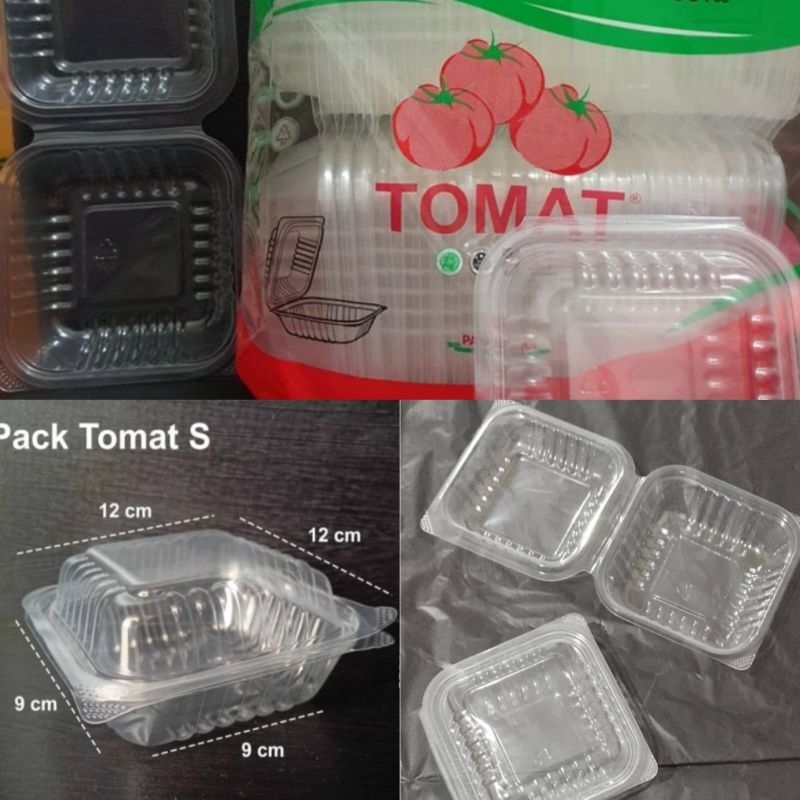 food pack foodpack tomat size s kontener container kemasan makanan merk tomat kecil isi 50 cup burge
