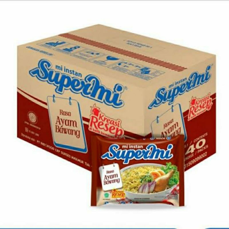 

Supermi ayam bawang 1 dus isi 40