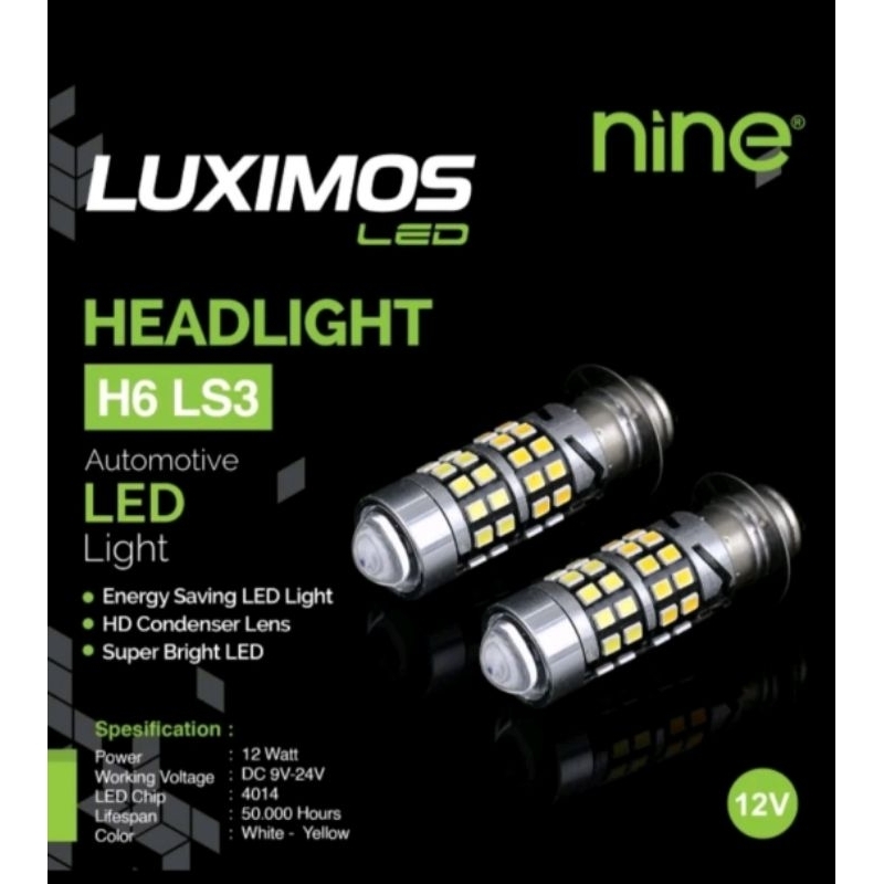 lampu utama H6 LUMINOS LUXIMOS LS3 Putih-Kuning