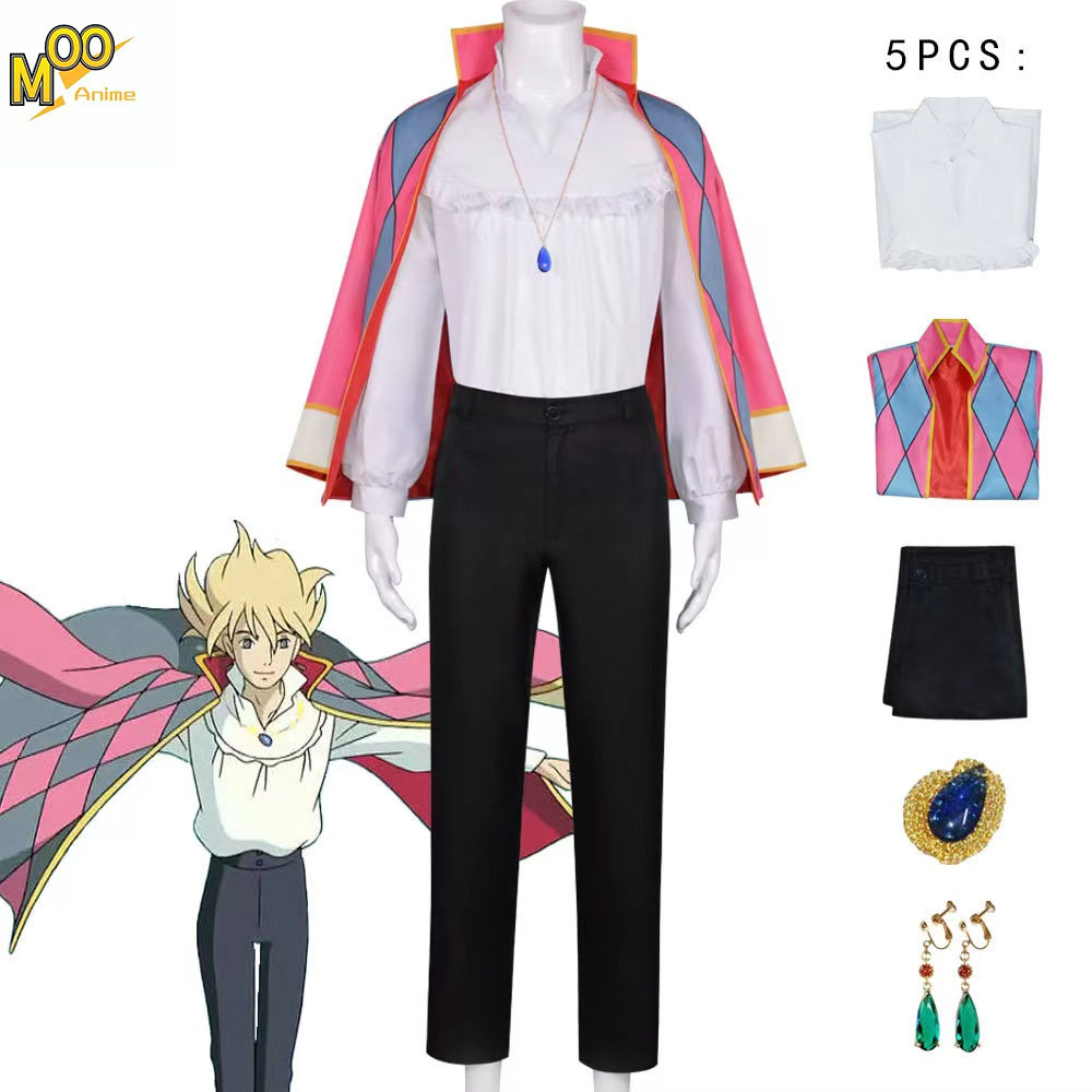 Howl's Moving Castle Howl cosplay costumes magician Howl Set and wig
