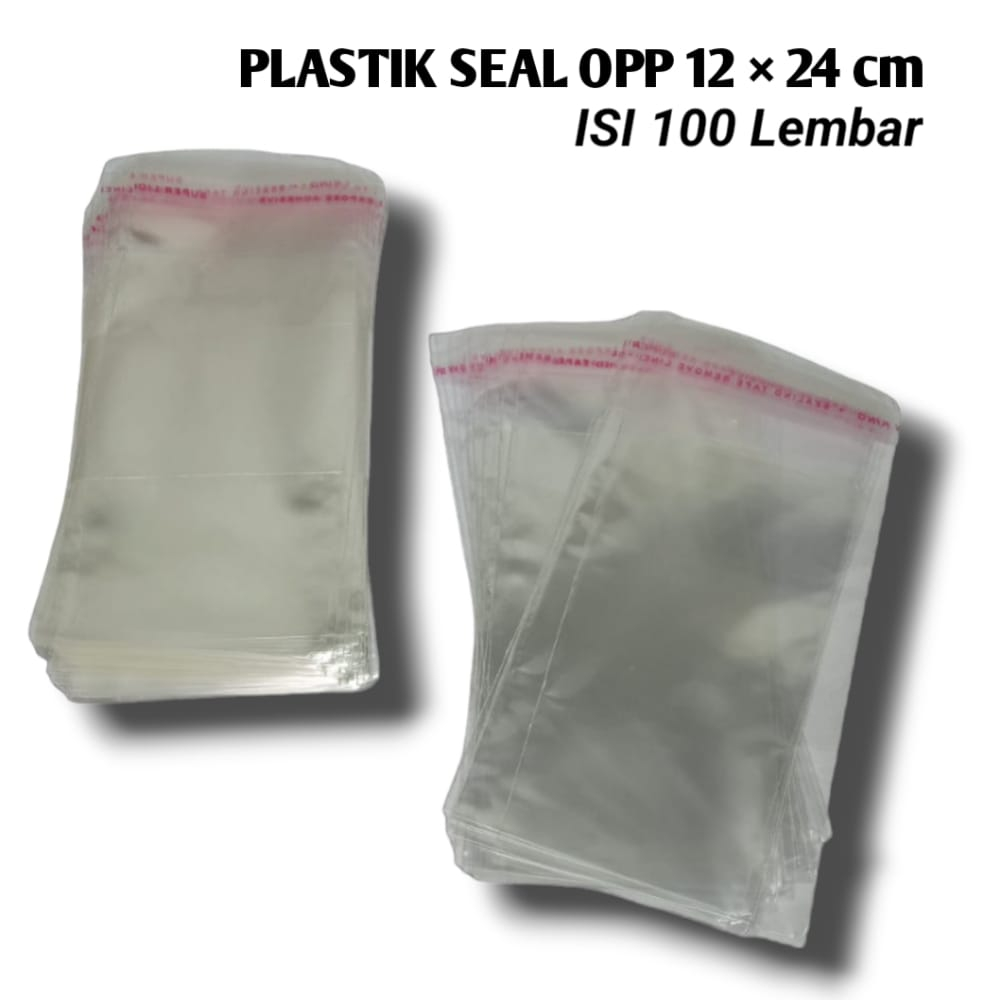 

PLASTIK OPP 12 X 24 CM LEM PEREKAT KEMASAN SNACK AKSESORIS