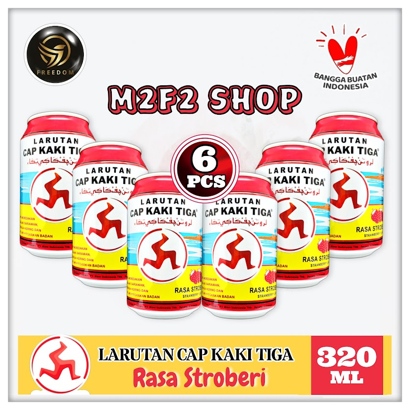 

Larutan Penyegar Cap Kaki Tiga Minuman Kaleng | Rasa Stroberi - 320 ml (Kemasan 6 Pcs)