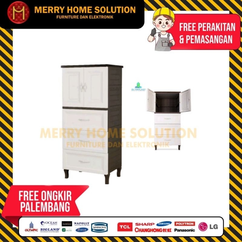 lemari pakaian plastik 2 pintu / lemari plastik olymplast