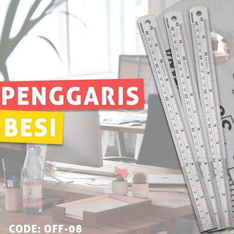 

PENGGARIS BESI/MISTAR 30 CM PENGGARIS BESI