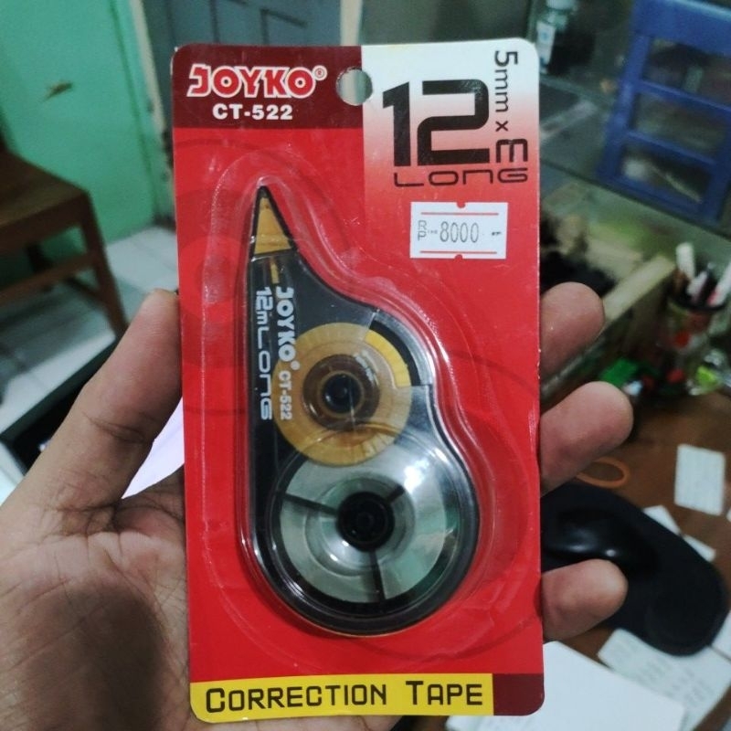 

Tipe X kering Joyko 12 mm correction tape