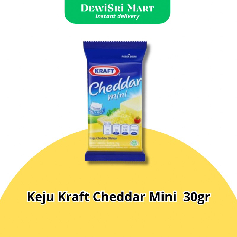 

Keju Kraft Cheddar Mini 30gr - Dewi Sri Mart