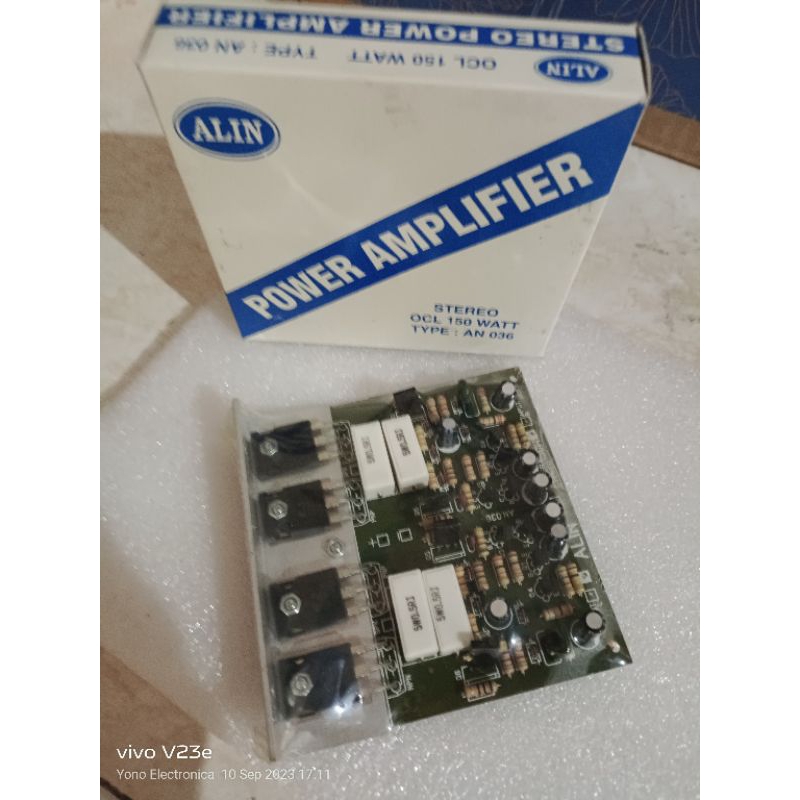 Kit power amplifier stereo ocl 150 watt Alin 036 Tip 3055 + Tip 2955