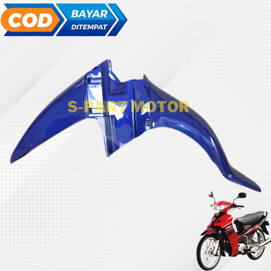 spakbor depan motor yamaha jupiter z lama tahun 2003 2004 2005 warna biru