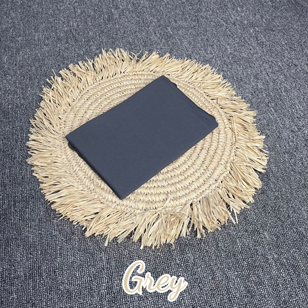 Pashmina Kaos Jersey II Hijab Jersey II Pashmina Mleyot Flowly-GREY