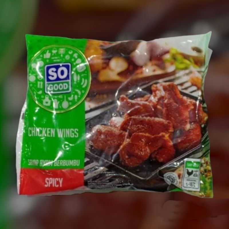 

SO GOOD Chiken Spicy Wings (Sayap Ayam Berbumbu) Kemasan 400gr