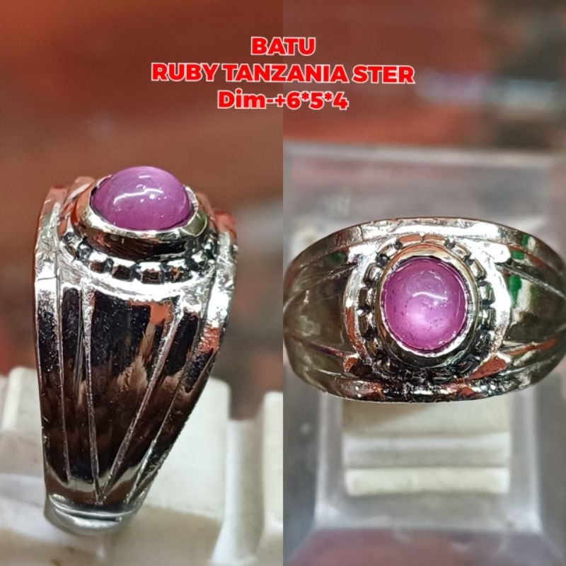 BATI CINCIN RUBY TANZANIA STER T2