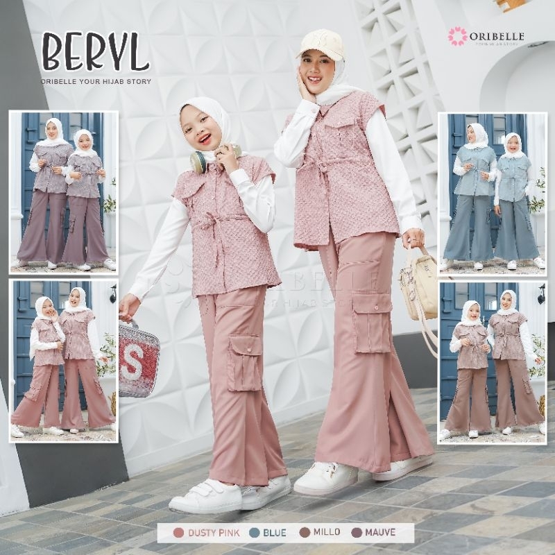 ORIBELLE INDONESIA | BERYL ONE SET BLOUSE DAN KULOT | SETELAN ANAK PREMIUM | COUPLE MOM & KIDS | STE