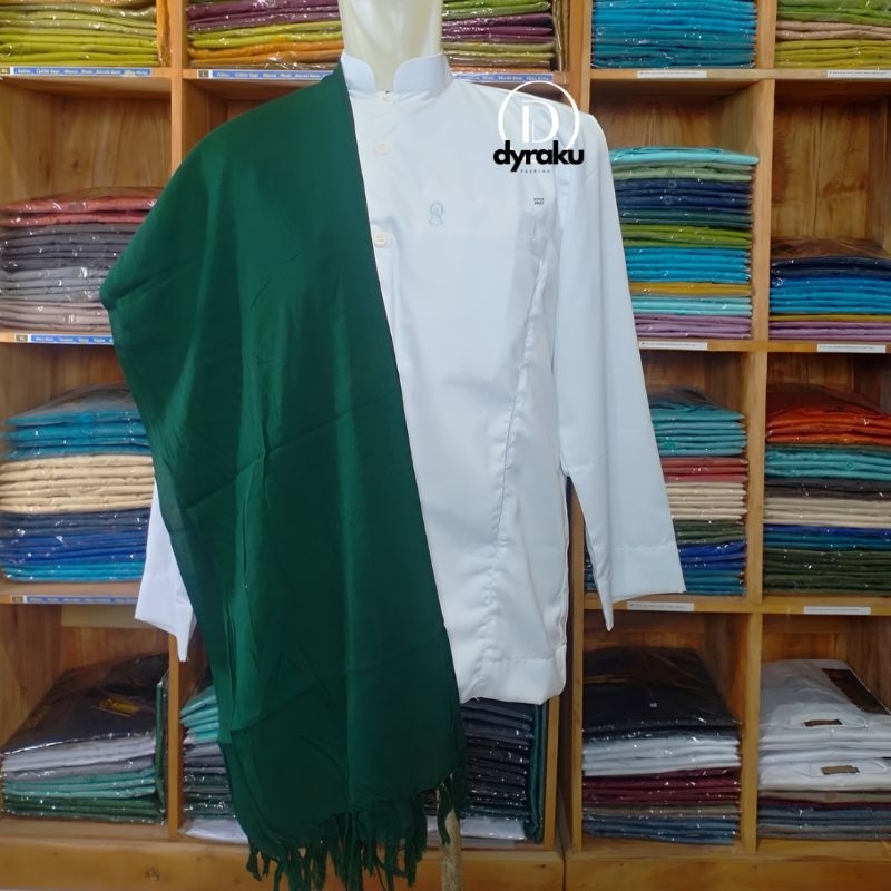 official sorban gus iqdam sorban rida polos panjang sorban sholat polos rawis warna hitam putih