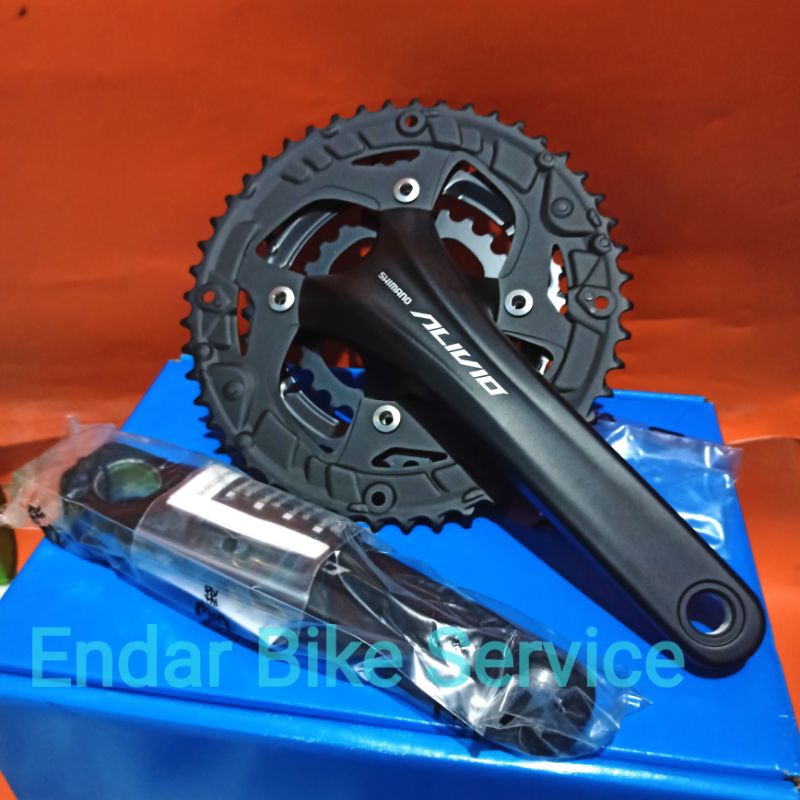 Crank Shimano Alivio 4060 HT2 3 Speed - Triple 26-36-48T Tanpa BB