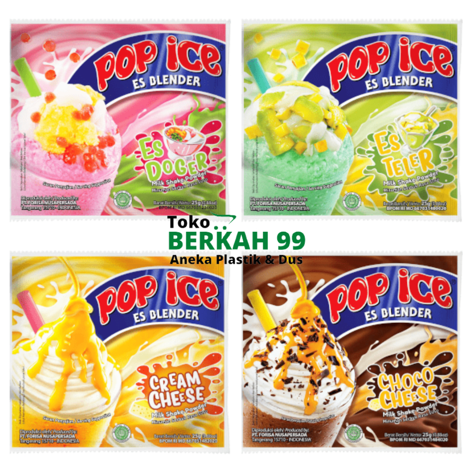 

POP ICE FUSION PER RENCENG isi 10 Es Doger Es Teler Cream Cheese Choco Cheese