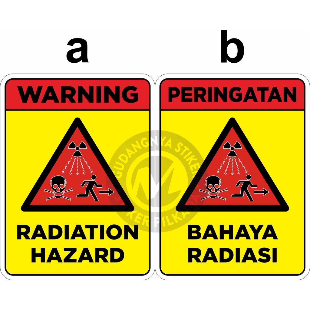 

STIKER VINYL RADIATION HAZARD / BAHAYA RADIASI ( DIJUAL SATUAN )
