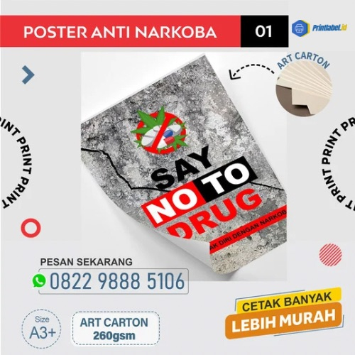 

CETAK POSTER A3+ ART CARTON ANTI NARKOBA