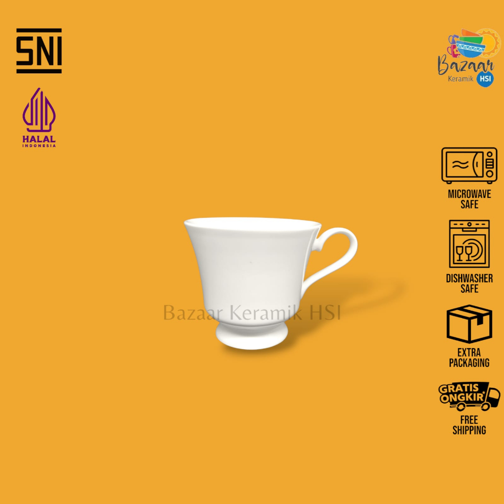 LUMERPA White Fine China LU-149 High Tea Cup 6 Oz