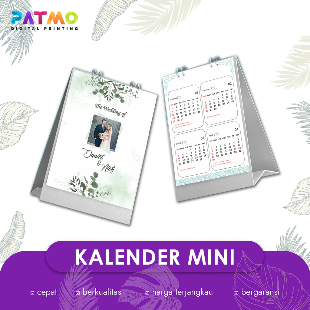 

Kalender Meja Mini Souvenir Pernikahan (Min order 50pcs) / FREE PLASTIK / Bisa Custom / Kalender Duduk Calendar Kalendar / suvenir unik