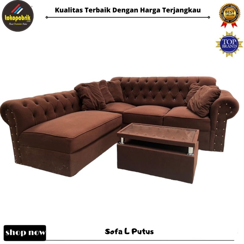 Sofa L Putus Minimalis / Sofa Ruang Tamu Murah Bandung Bogor Jakarta