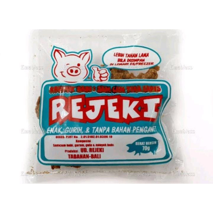 

Kerupuk Babi Samcan 3 Lapis Khas Bali REJEKI 70gr