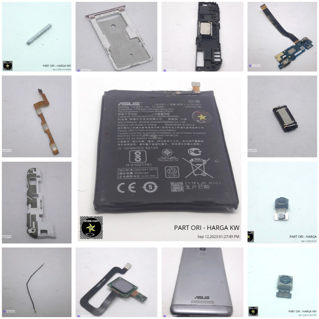 PART ZENFONE 3 MAX X008DA ZC520TL - BACKDOOR/FRAME LCD/TUTUP MESIN/KAMERA DEPAN-BELAKANG/FLEXIBEL BO