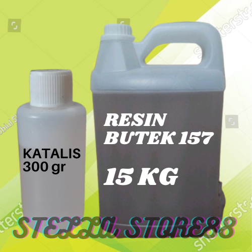 Resin 157  Butek Buat Perahu 15 Kg +300gr Katalis/pengeras resin  ( 100% original dan kualitas di ja