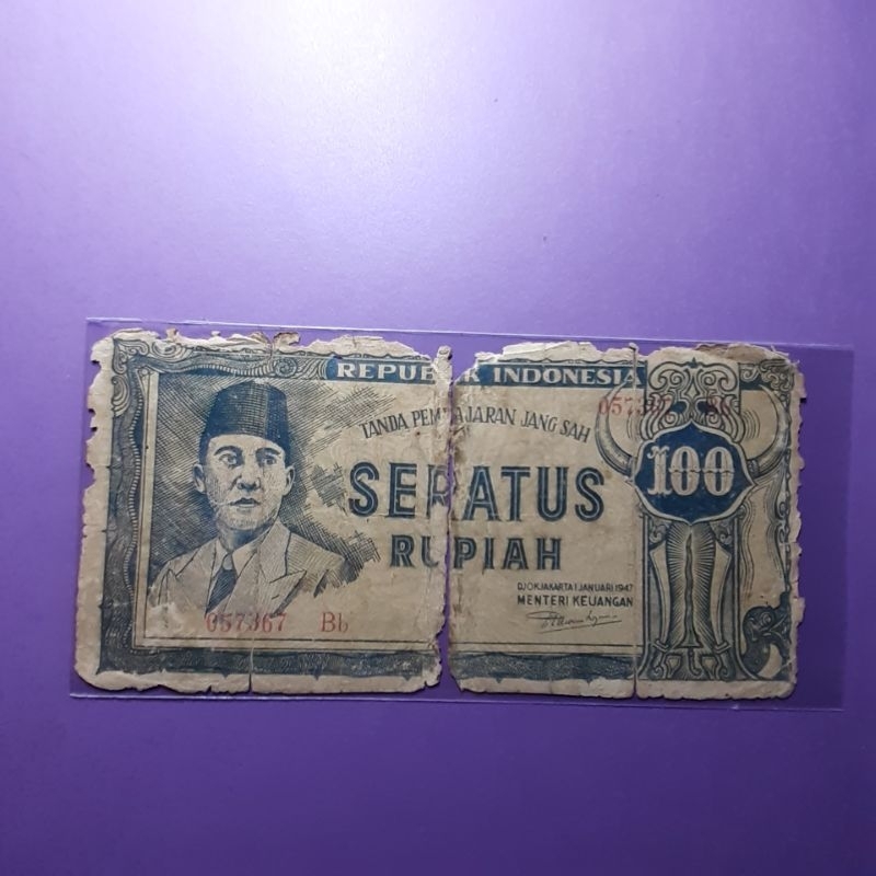Uang 100 rupiah 1947