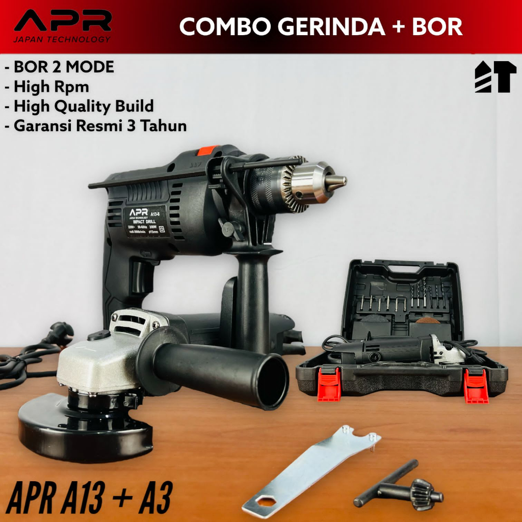 APR JAPAN AP04 PROMO BOR beton 13mm 13-6 DAN GERINDA A3 FULLSET PAKET COMBO LISTRIK BUILDING