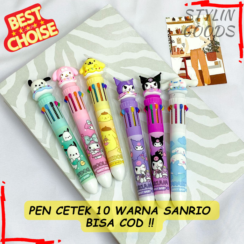 

PULPEN CETEK 10 WARNA SANRIO HARGA SATUAN 1 PCS PULPEN TERBARU / BOLPEN PENA GEL WARNA WARNI / ALAT TULIS SEKOLAH KANTOR UNIK BISA GROSIRAN LEBIH MURAH