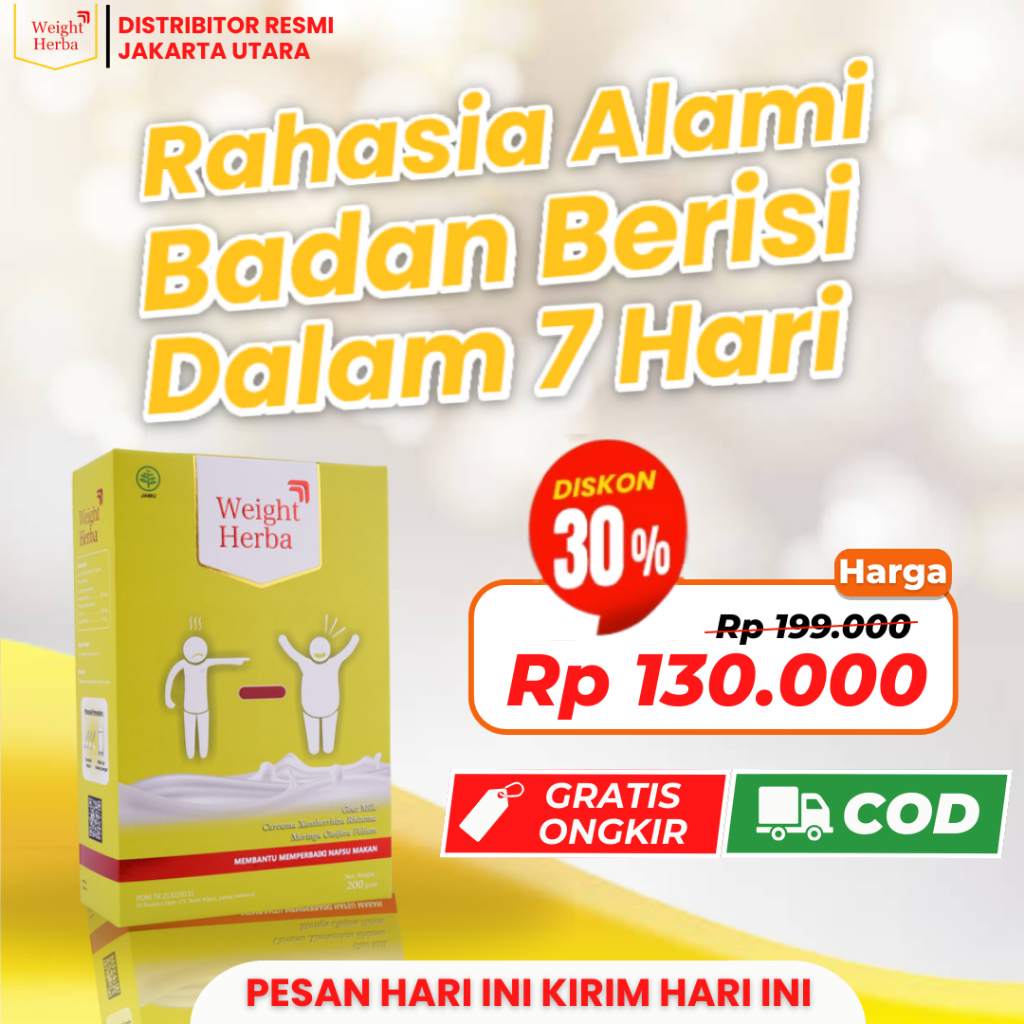 

[Cod] Weight Herba Susu Original Penambah Berat Badan Tanpa Gula Tanpa Olahraga Perlancar Saluran Pencernaan