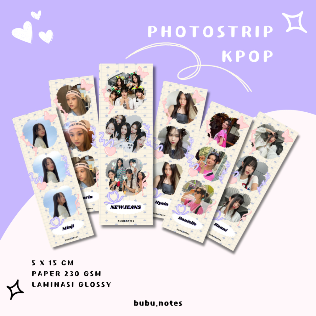 Photostrip NEW JEANS / NJZ Kpop Photo Idol Merchandise Photobox Photobooth Fankit