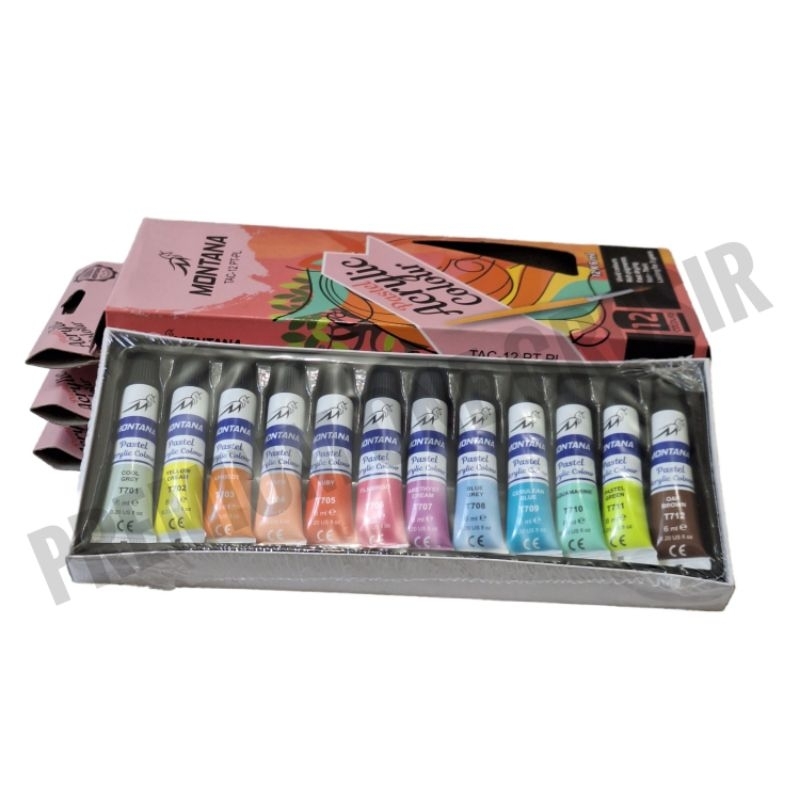 

Cat Lukis Pastel Acrylic Colour MONTANA Isi 12 pcs/Cat Acrylic/Cat Lukis/Cat Warna