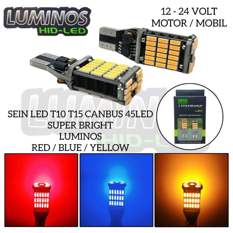 SEIN LED T10 T15 CANBUS 45LED SUPER BRIGHT. SEIN LUMINOS / DAJJAL, MOTOR/MOBIL