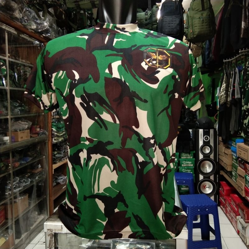 KAOS PDL TNI AD LORENG MALVINAS SABLON DEPAN BELAKANG