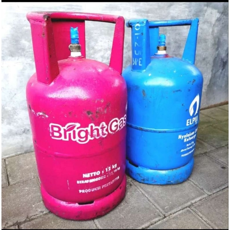 Tabung Gas 12Kg Bright Gas Elpiji LPG Pink dan Biru 12 kg (Random) Medan. Langsung Kirim Dihari yang