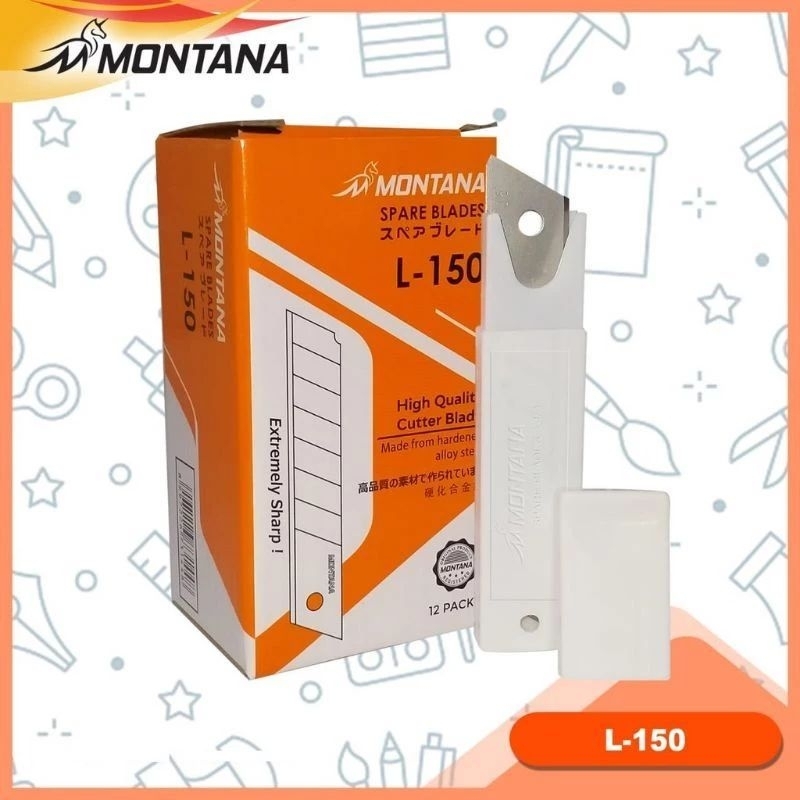 

Cutter Refill/ Cutter Blade Refill Isi Pisau Pemotong Montana L-150 1 Tube 5 pcs