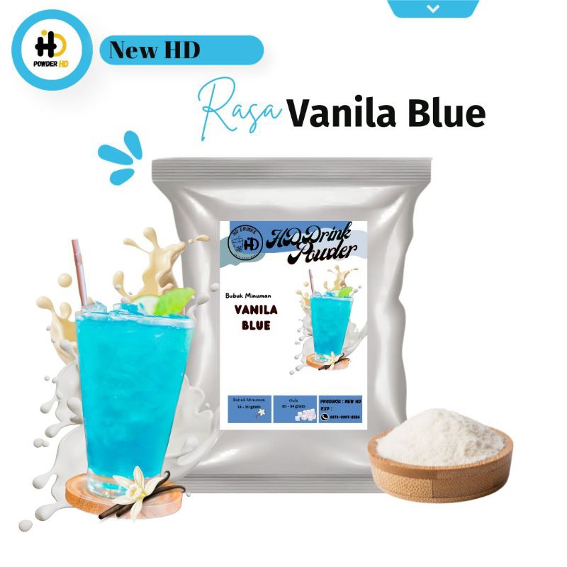

Bubuk Minuman Rasa VANILA BLUE | Plain (tanpa gula)
