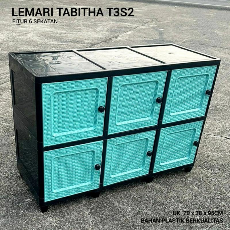 LEMARI TV LEMARI TABITHA 3 SEKAT LEMARI PLASTIK