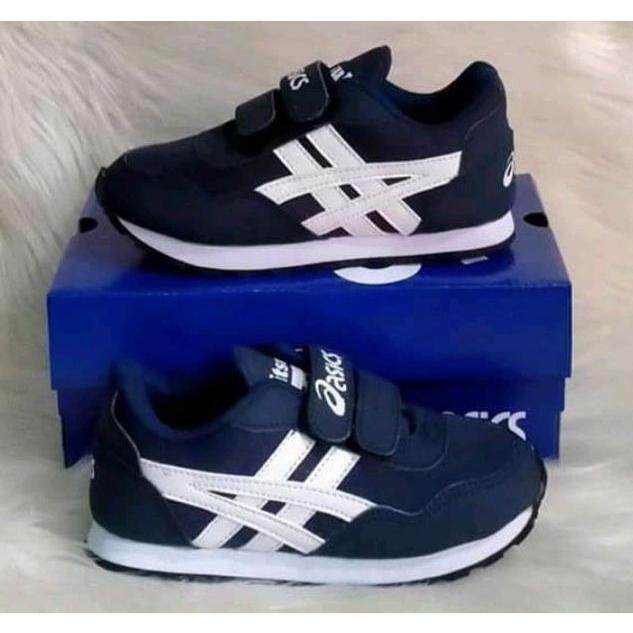 Luxury Fashion Sepatu sport Anak Imitasi Asics Navy Putih