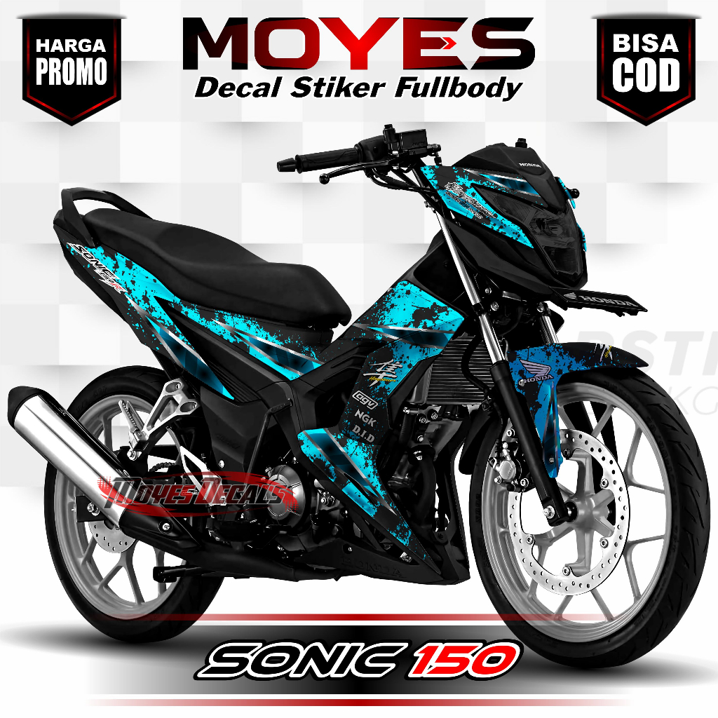 Decal Sonic 150r Full Body Stiker Sonic Road Race Striping Sonic 150r Full Body MOTIF HAYABUSA