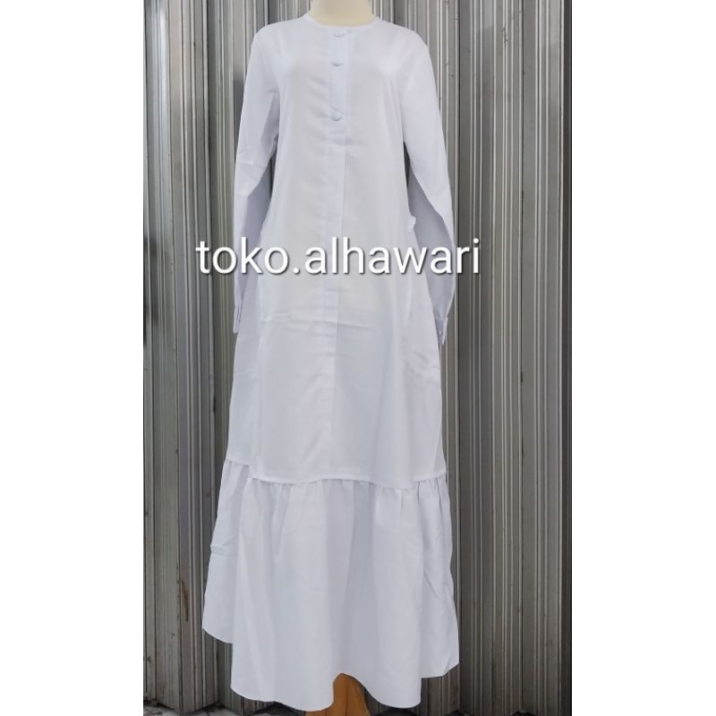 Gamis Rempel Gamis katun toyobo gamis putih polos gamis haji dan umroh perlengkapan haji dan umroh