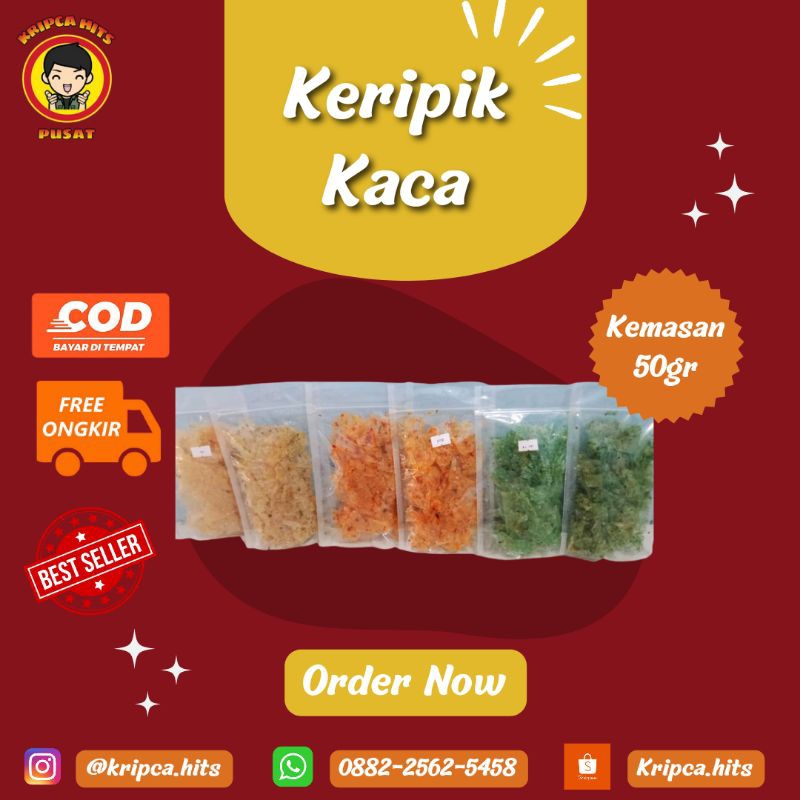 

(50gr) KERIPIK KACA / KERIPIK BELING KRIPCA HITS EXTRA DAUN JERUK