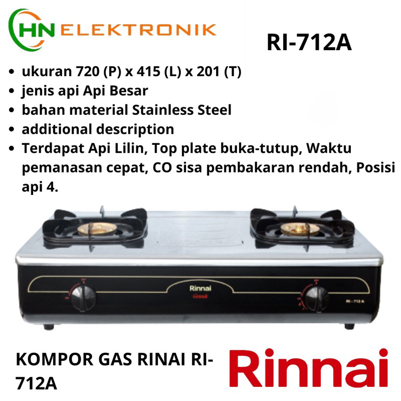 KOMPOR GAS RINAI RI 712 A