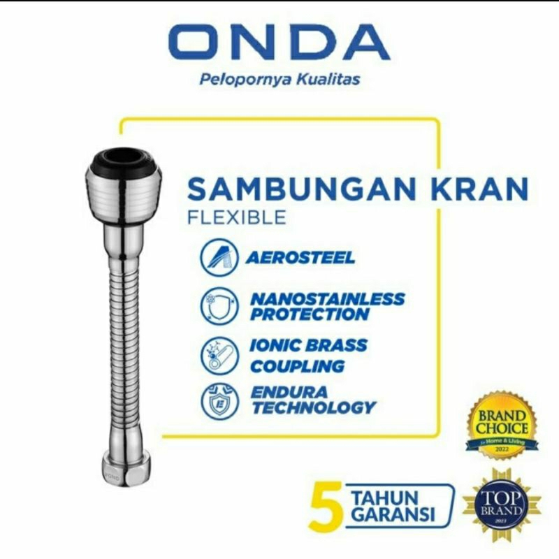 ONDA sambungan ujung keran kran air cuci piring fleksible fleksibel
