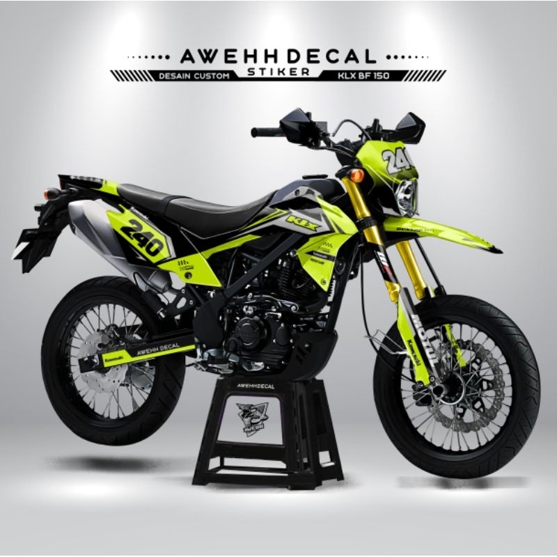 DECAL STIKER KLX BF HIJAU STABILO FULL BODY
