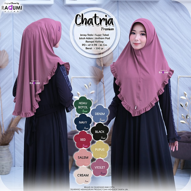 Chatria Premium Hijab Original Raqumi Hijab Instan Hijab Daily Jersey Chatria Raqumi Hijab
